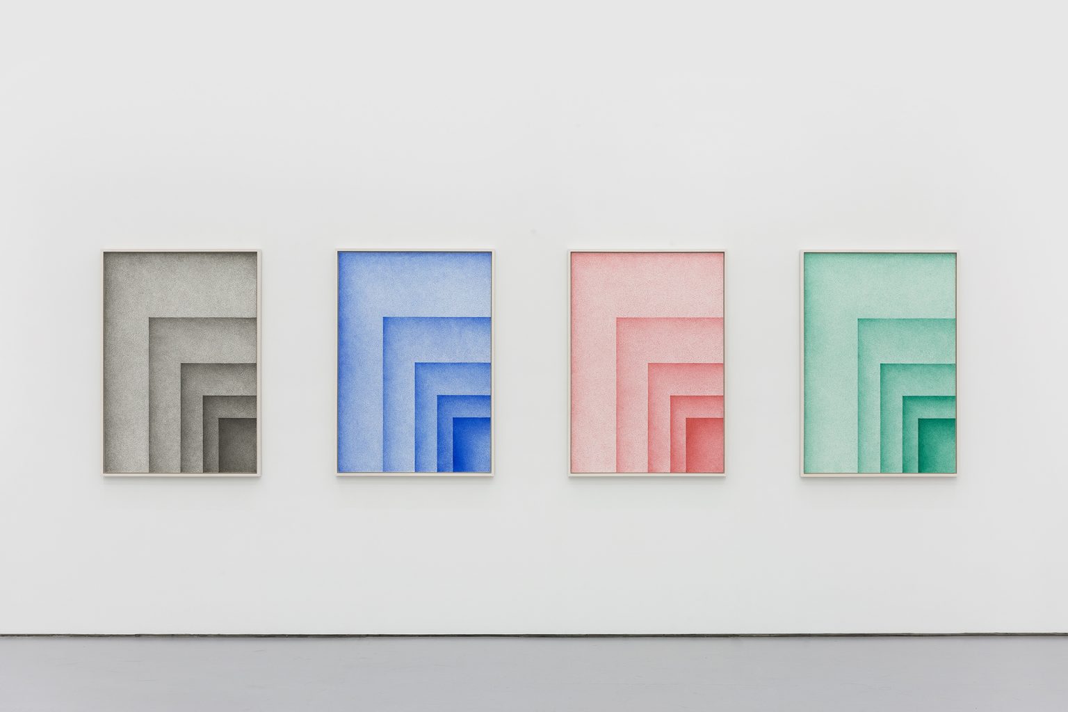 Ignacio Uriarte, DIN-System, Dokumentenechter Kugelschreiber auf Papier, je 116 x 84 cm, 2017. White Space Beijing