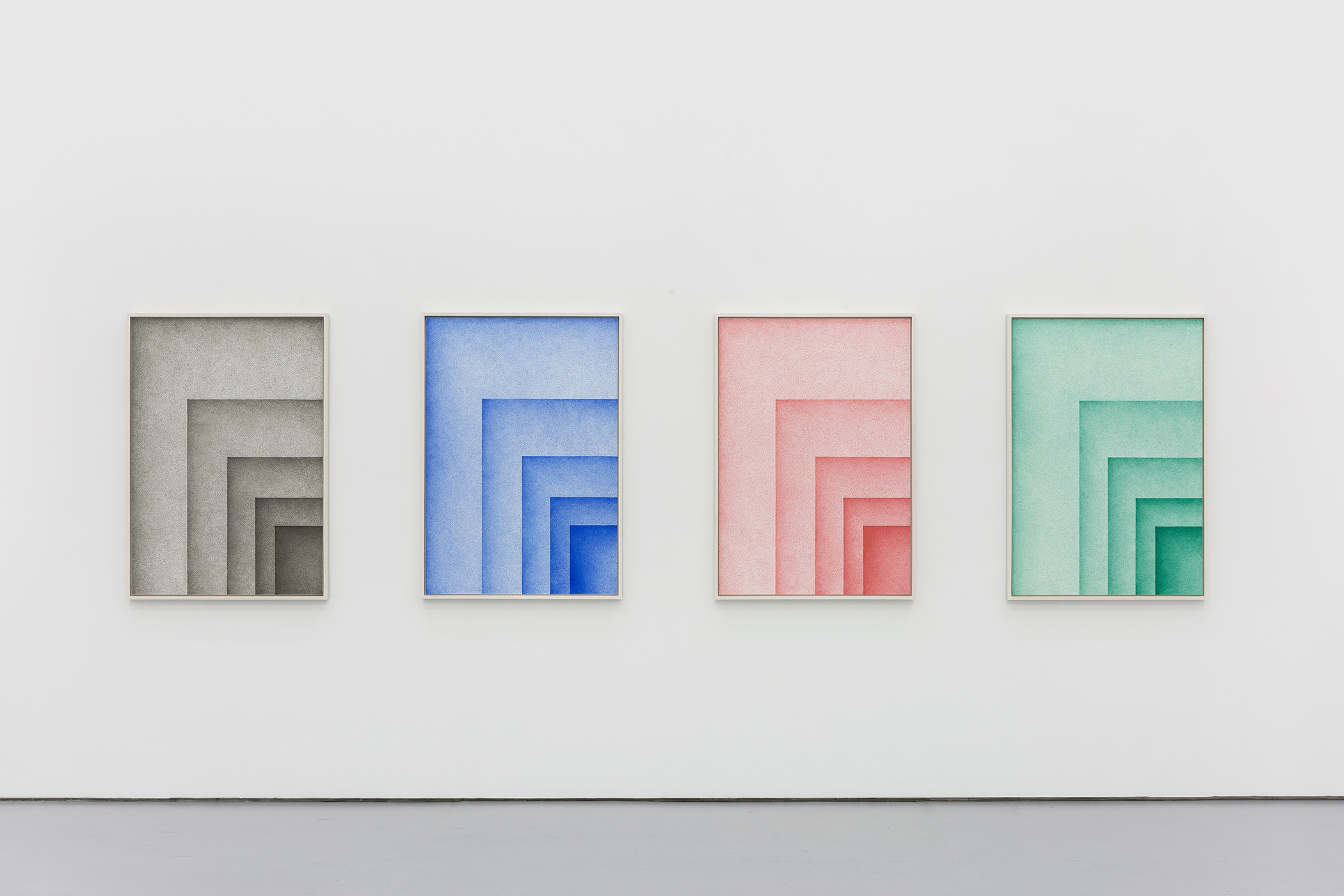Ignacio Uriarte, DIN-System, Dokumentenechter Kugelschreiber auf Papier, je 116 x 84 cm, 2017. White Space Beijing